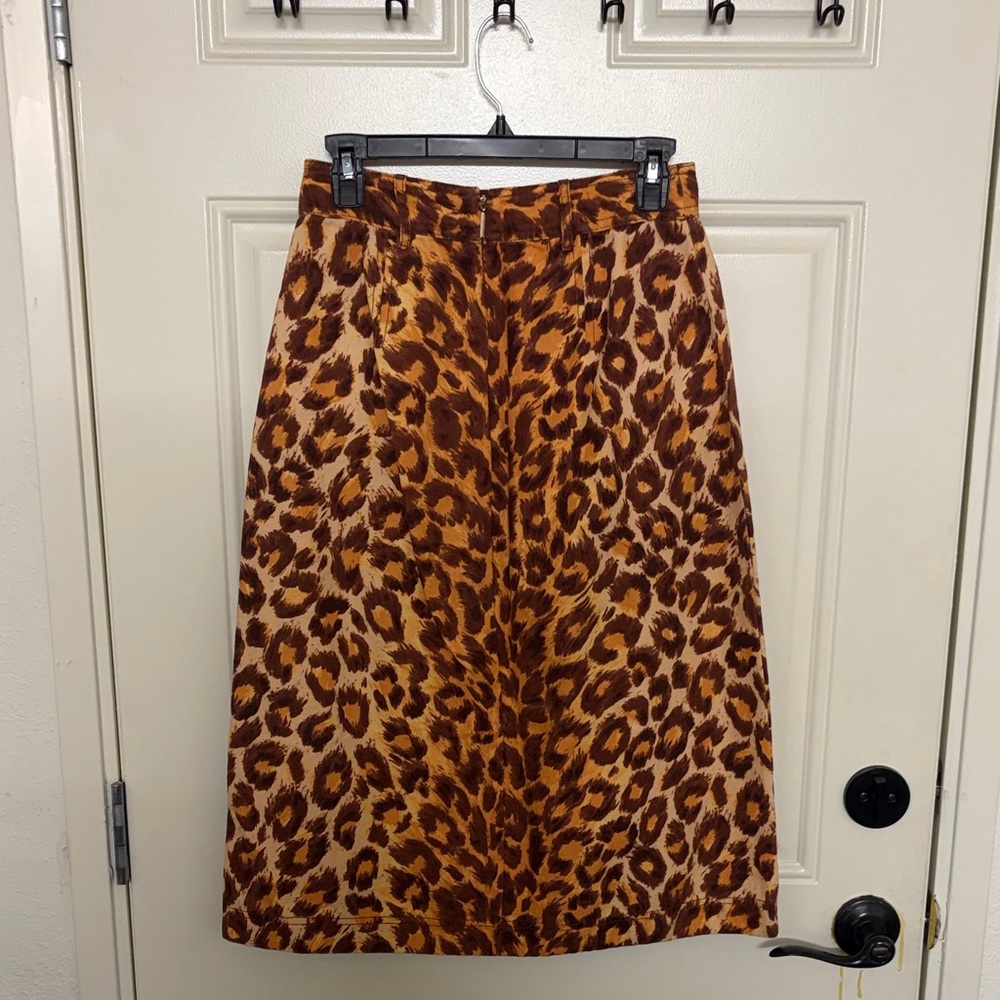 Kate Spade Brown Leopard A-Line Skirt - Picture 4 of 6